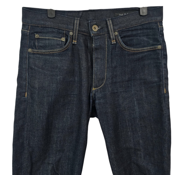 NEW Rag & Bone Dark Wash Raw Fit 2 Slim Fit Jeans 29 x 32